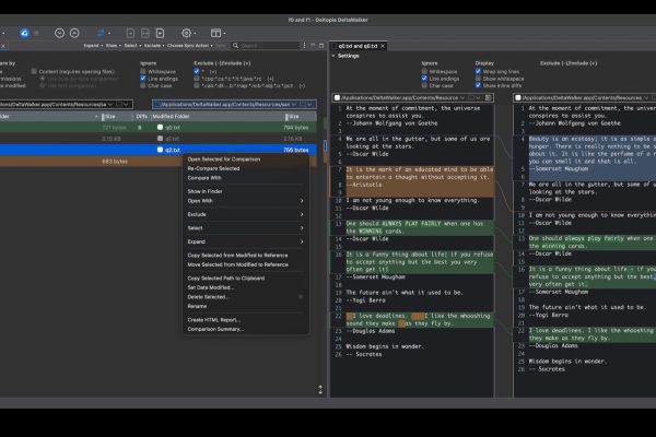 Confronto e sincronizzazione di file e cartelle su Mac: risparmia tempo con DeltaWalker