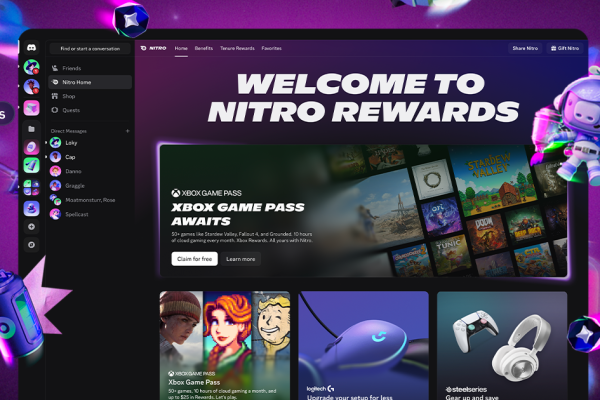 Discord lancia Nitro Rewards: accesso gratuito al livello base di Xbox Game Pass per gli iscritti