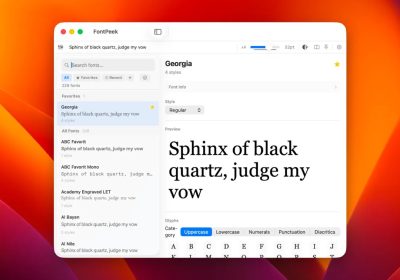 Scopri quanto è semplice confrontare i font su Mac con FontPeek!