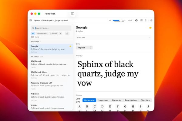 Scopri quanto è semplice confrontare i font su Mac con FontPeek!