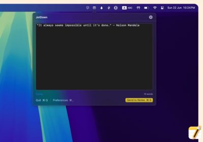 JotDown per Mac: Aggiungi Apple Note alla Barra dei Menu con Facile Accesso!