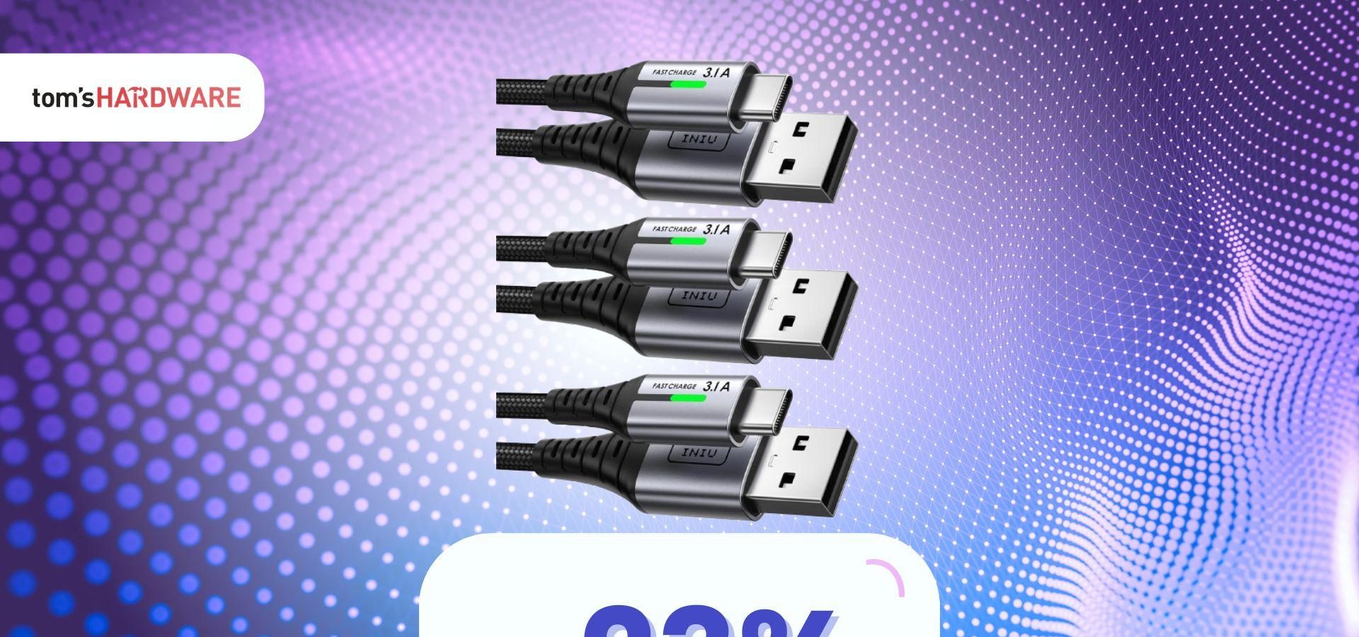 Kit 3 Cavi USB-C: Ricarica e Backup a Meno di 10€!