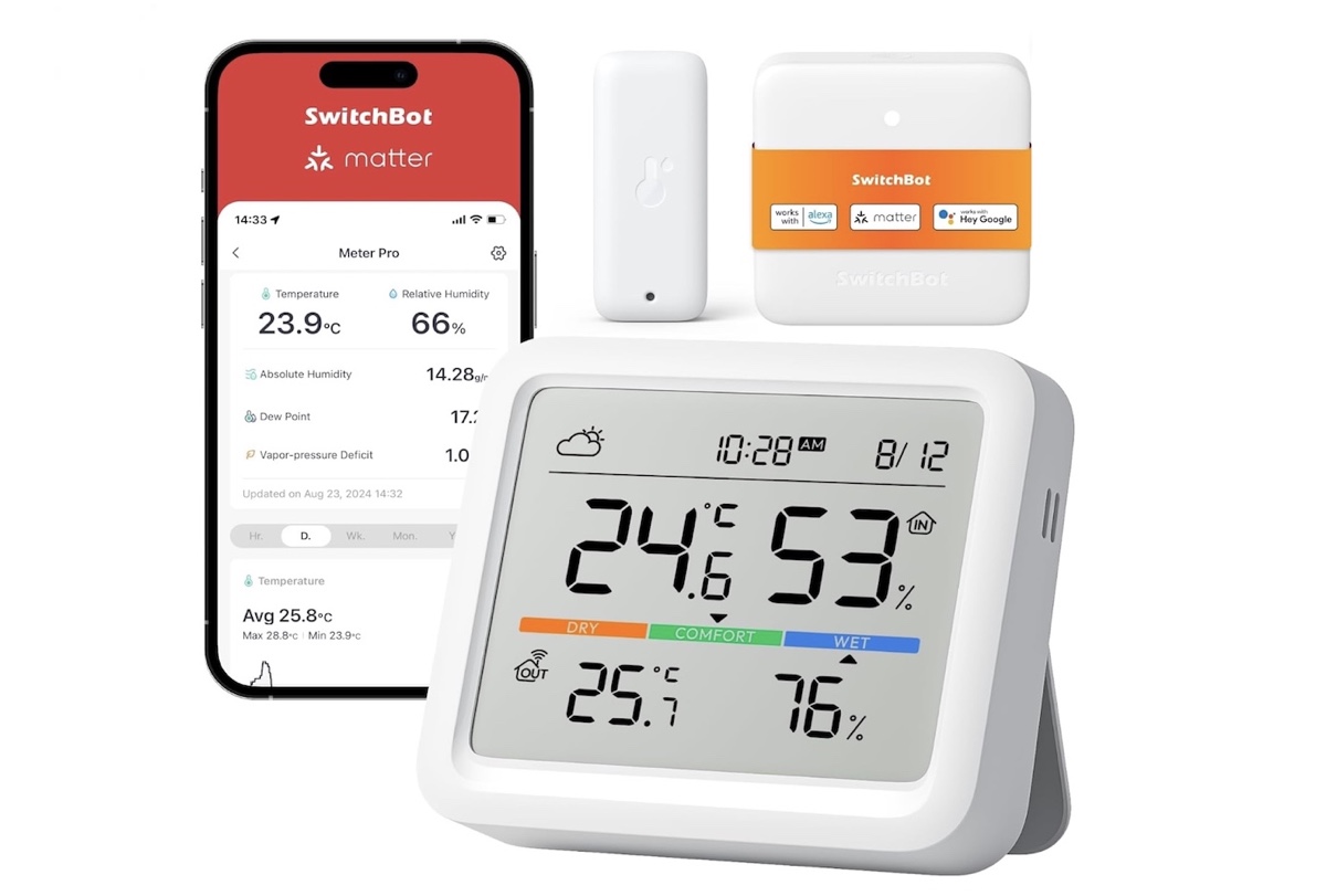 Offerta SwitchBot Stazione Meteo Wi-Fi a 49 €: Controlla Condizionatore e Monitora Temperatura e Umidità!
