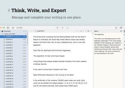 WonderPen Pro: Scrivi e Organizza Romanzi, Appunti e Progetti Complessi su Mac