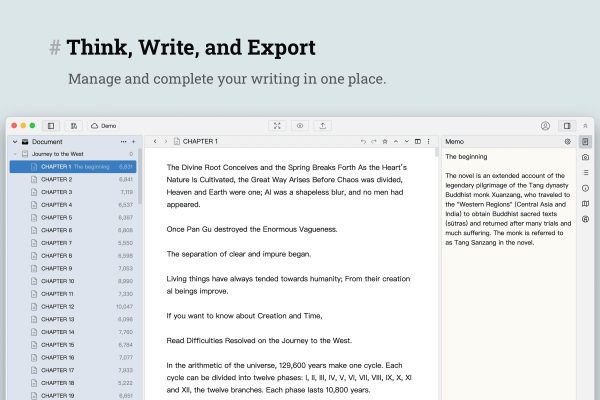 WonderPen Pro: Scrivi e Organizza Romanzi, Appunti e Progetti Complessi su Mac