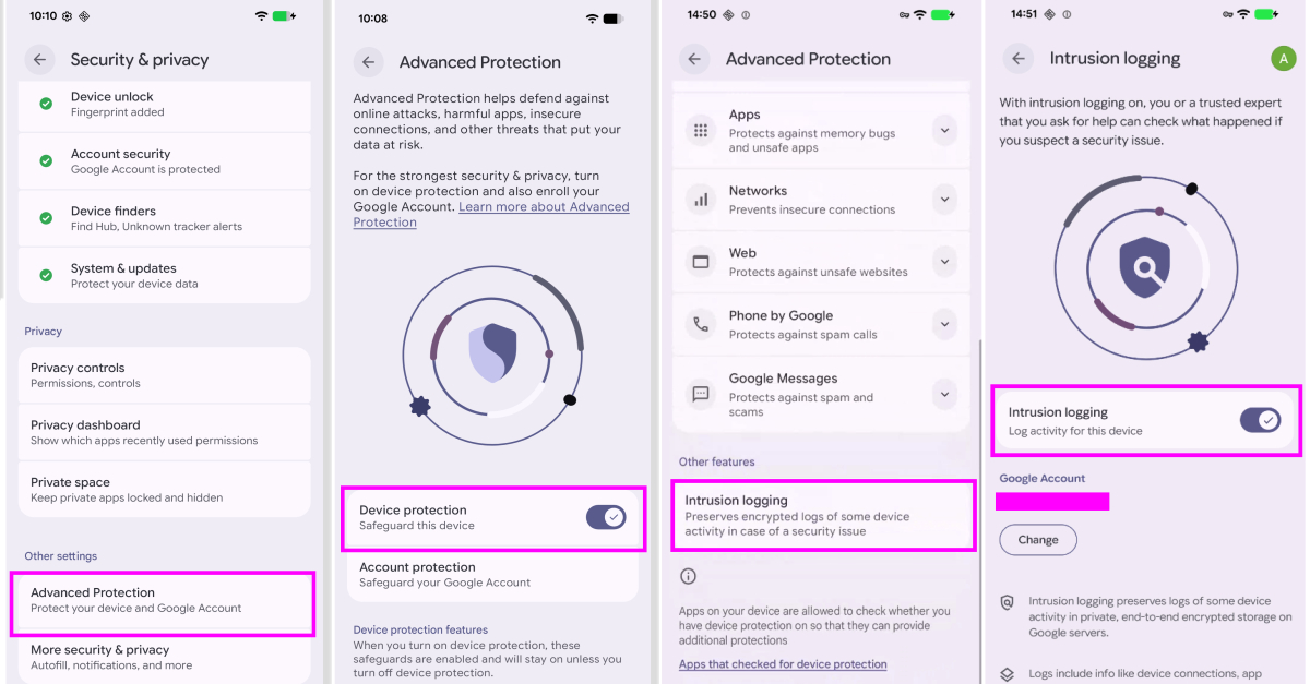 Android Introduce il Logging delle Intrusioni per Analisi Avanzate degli Spyware