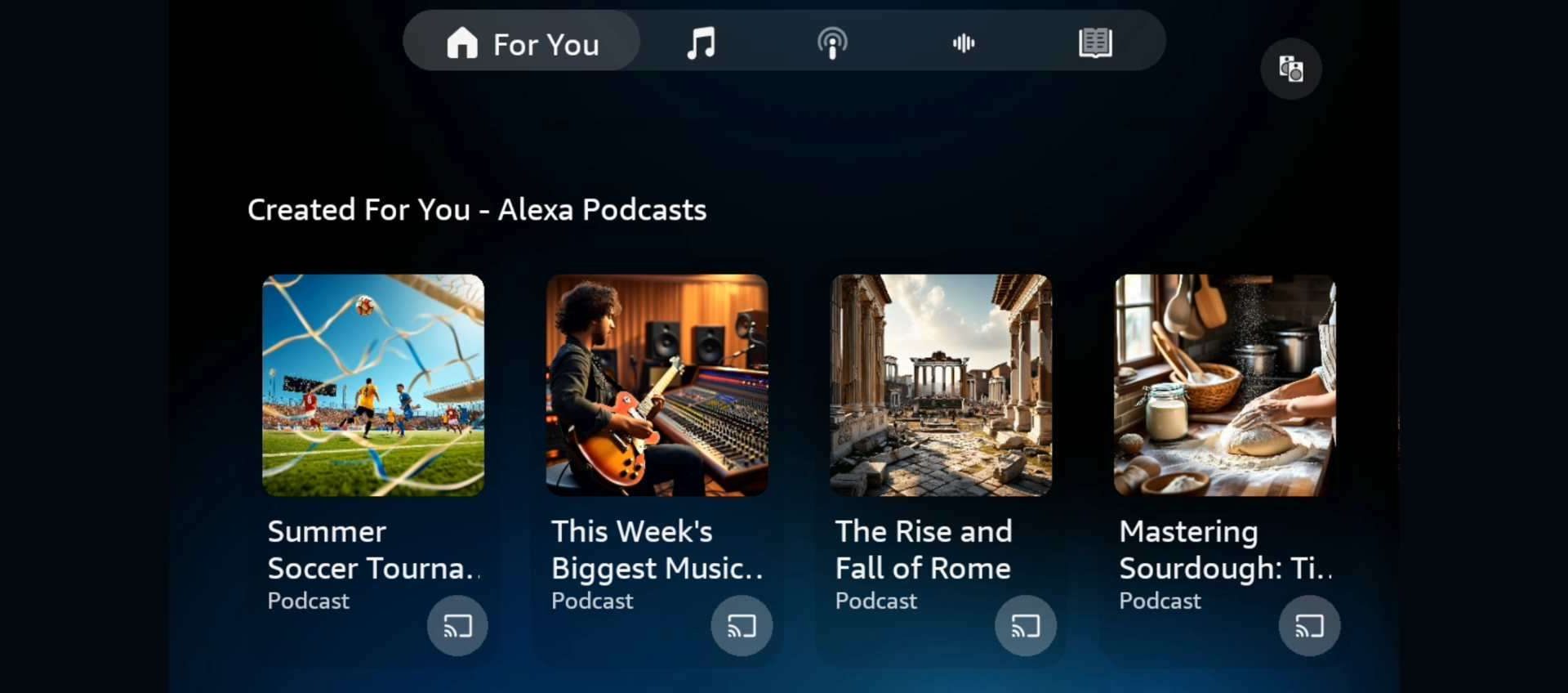 Podcast AI su qualsiasi tema con Alexa Plus e due conduttori!