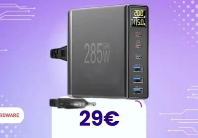 285W e tante porte: il caricatore multi-device imperdibile sotto i 30€!
