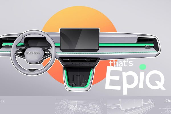 Scopri il primo teaser degli interni della Skoda Epiq, il crossover elettrico al 100%