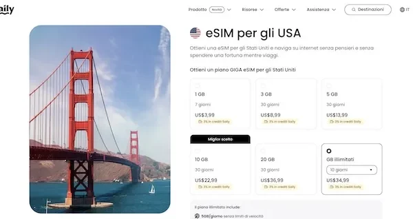 Guida pratica all’eSIM negli Stati Uniti con Giga illimitati: Come ottenere il 10% di sconto sui piani Saily