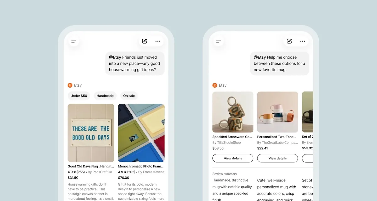 Etsy lancia l’app su ChatGPT per potenziare la sua innovazione AI