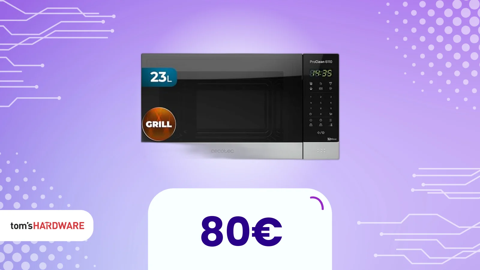 Forno a microonde: elegante, moderno e performante sotto gli 80€!