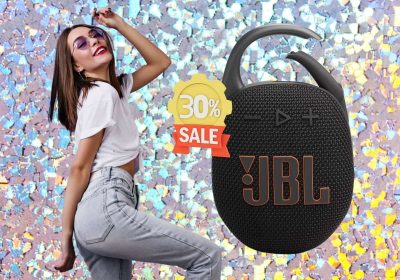 JBL Clip 5: speaker Bluetooth impermeabile con 12 ore di audio e sconto del 30%!