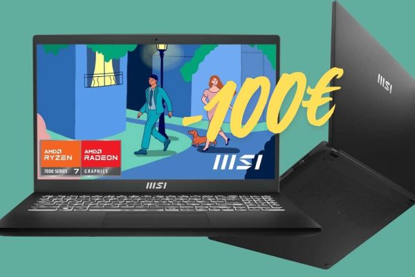 MSI Modern 15: potente notebook 15,6″ con AMD Ryzen 7 in offerta a -100€