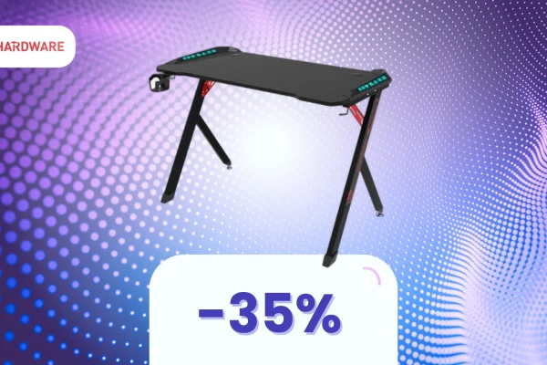 Scrivania Gaming Funzionale con Gestione Cavi Efficiente in Super Offerta!