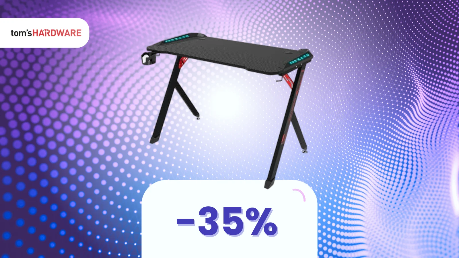 Scrivania Gaming Funzionale con Gestione Cavi Efficiente in Super Offerta!