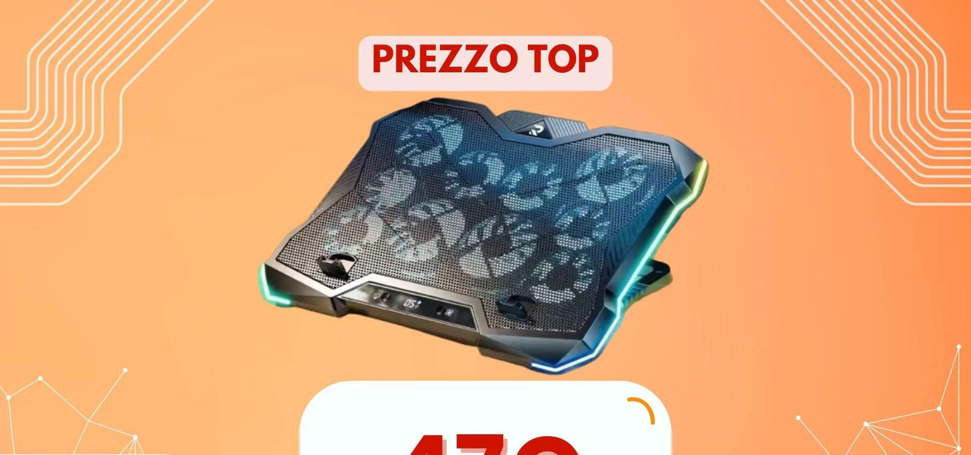 Raffredda il tuo laptop con questo supporto a 10 ventole: addio caldo estivo!