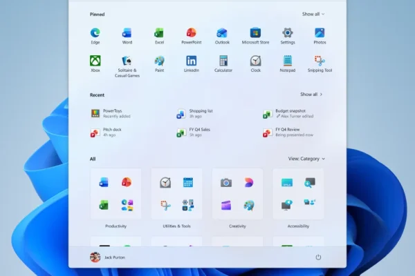 Windows 11: Nuova Taskbar Regolabile e Menu Start Ridimensionabile