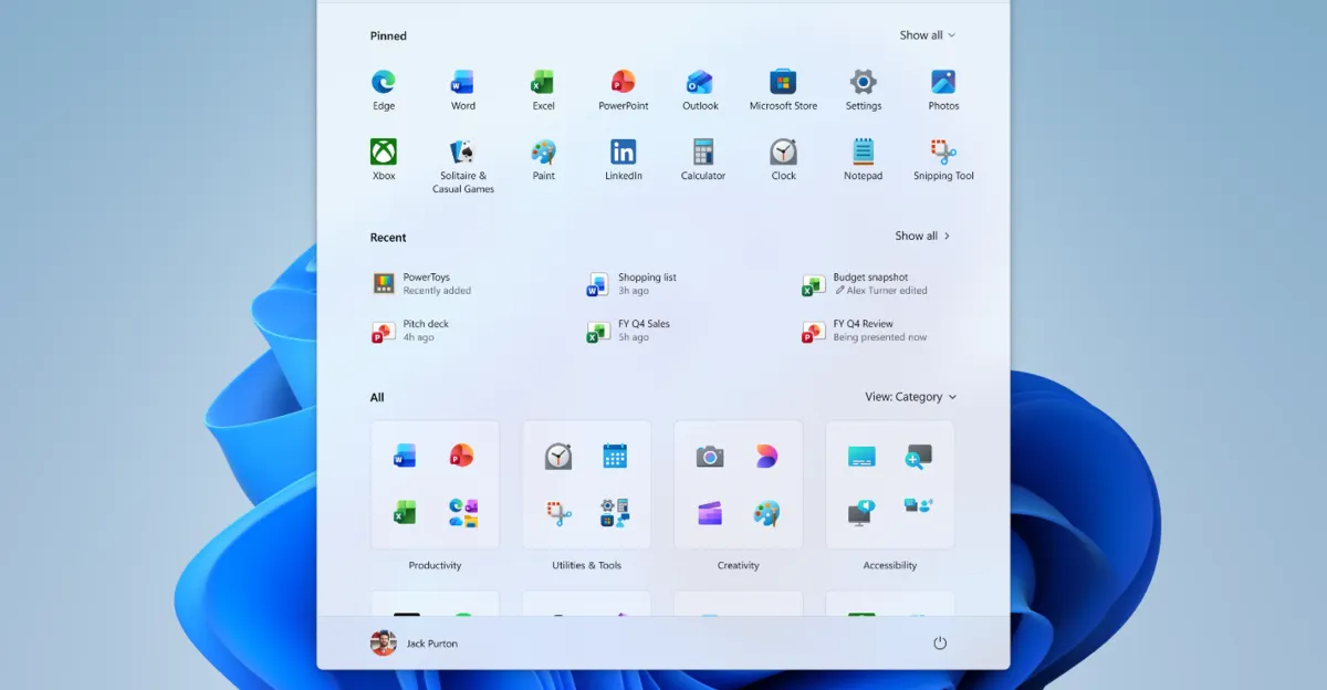 Windows 11: Nuova Taskbar Regolabile e Menu Start Ridimensionabile