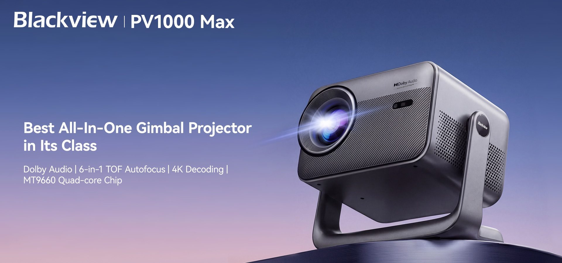 Blackview PV1000 Max: Proiezione Illimitata con 1000 ANSI Lumen e Gimbal a 360° in Offerta a 269€