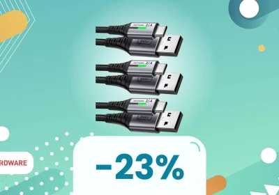 Kit di Cavi USB-C: 3 Pezzi Convenienti per Scrivania e Zaino