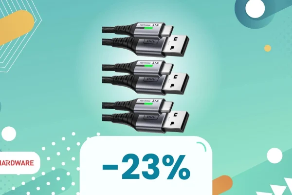 Kit di Cavi USB-C: 3 Pezzi Convenienti per Scrivania e Zaino