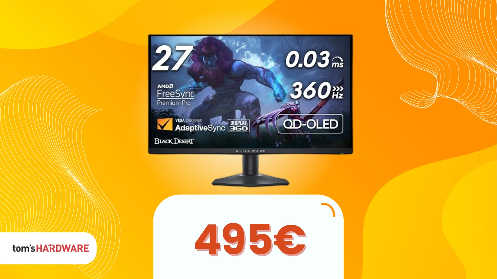 Prestazioni Stellar: Risparmia il 32% sul Monitor QD-OLED Alienware!