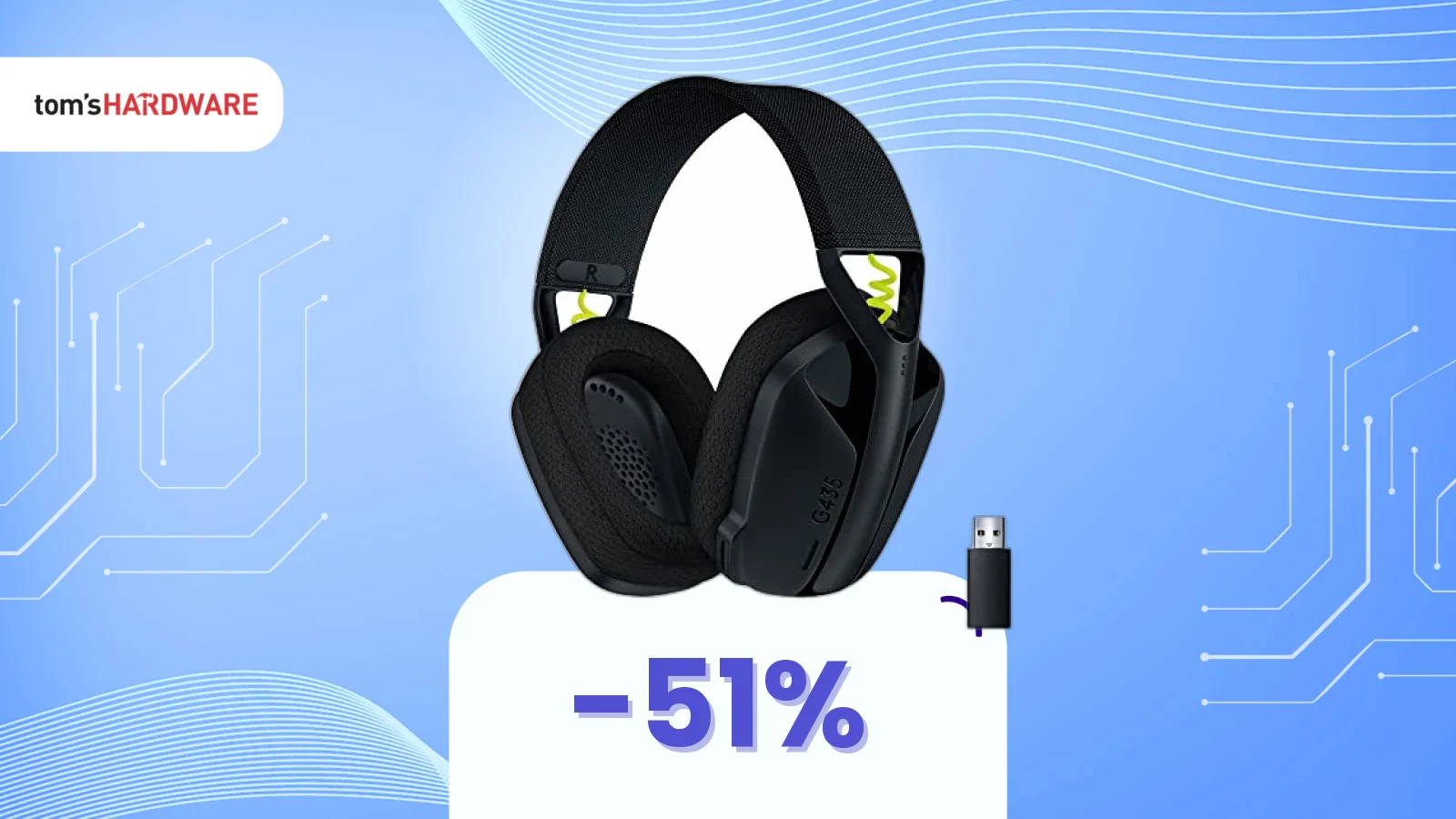Cuffie wireless Logitech G435: leggerezza e comfort a soli 43€, sconto del 51%!