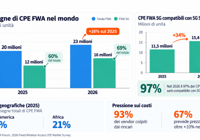 5G in Crescita: Aumento del 16% nelle Consegne degli Apparati FWA per Banda Larga Wireless