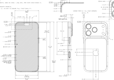 Apple svela i disegni tecnici di iPhone, Watch e AirPods: misure e dettagli precisissimi