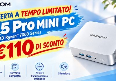 GEEKOM A5 Pro: Mini PC Ryzen in Offerta a 439 € con Sconto di 110 €!
