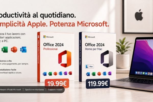 Sfrutta al massimo la tua produttività con Microsoft Office a 19,99 € e Windows 11 a soli 12,25 €!