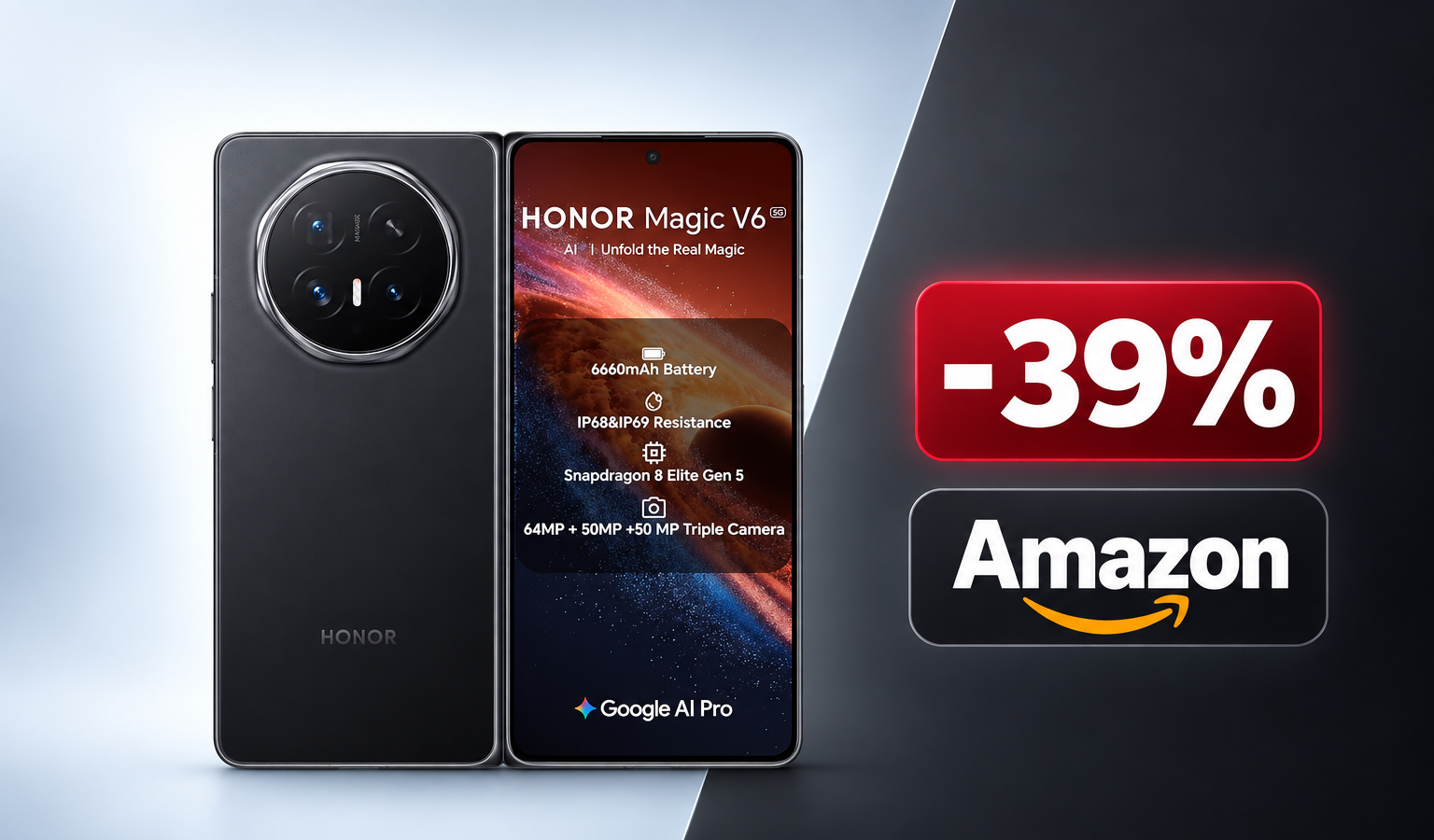 HONOR Magic V6 in offerta a 1.392,62€