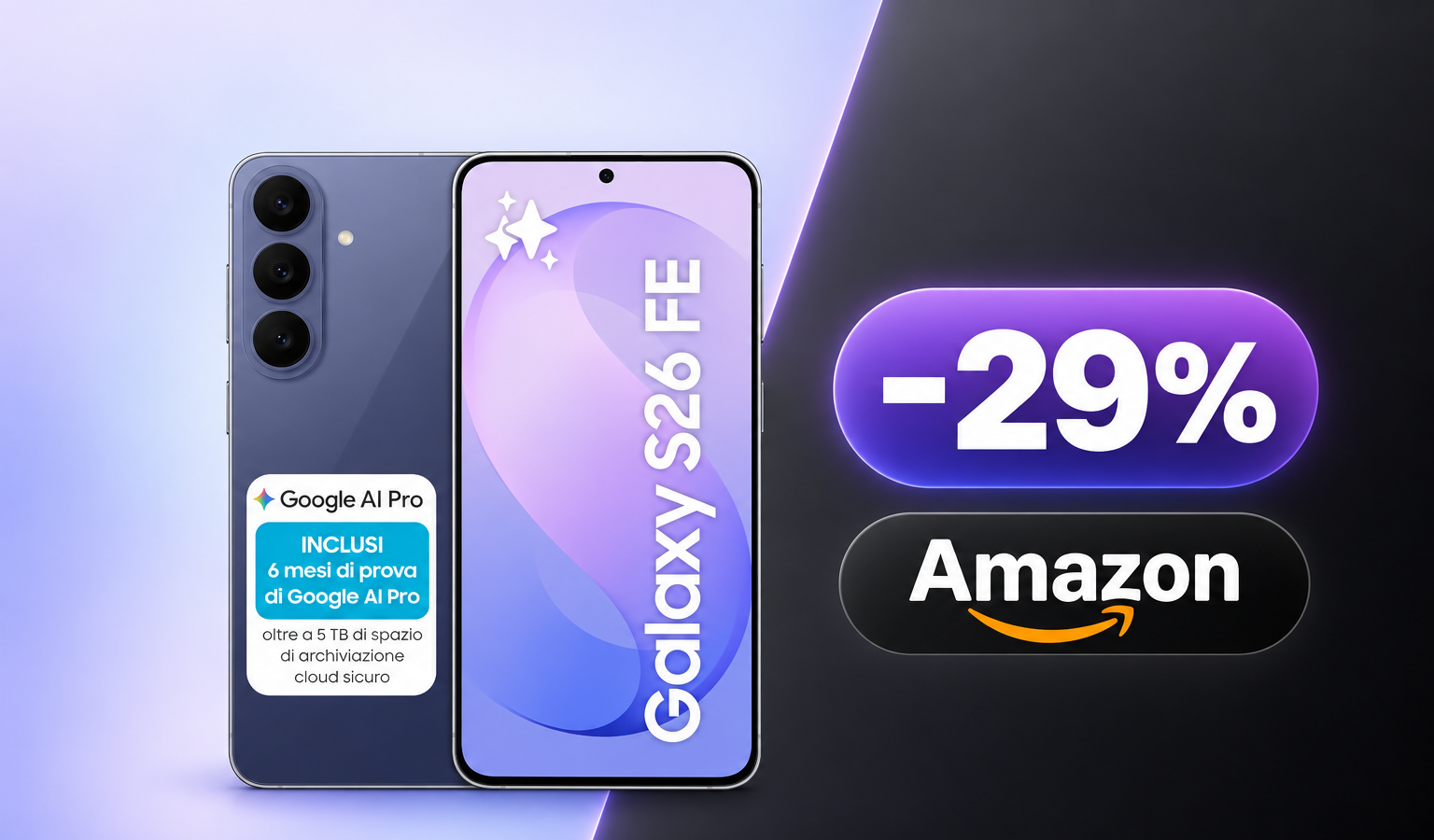 Samsung Galaxy S26 FE in offerta a 535€