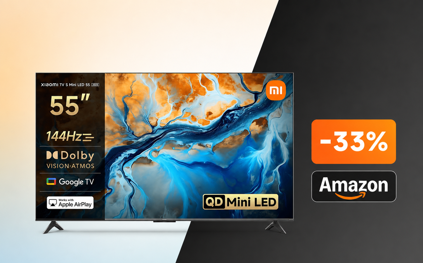 Xiaomi TV S Mini LED 55 in offerta a 399€