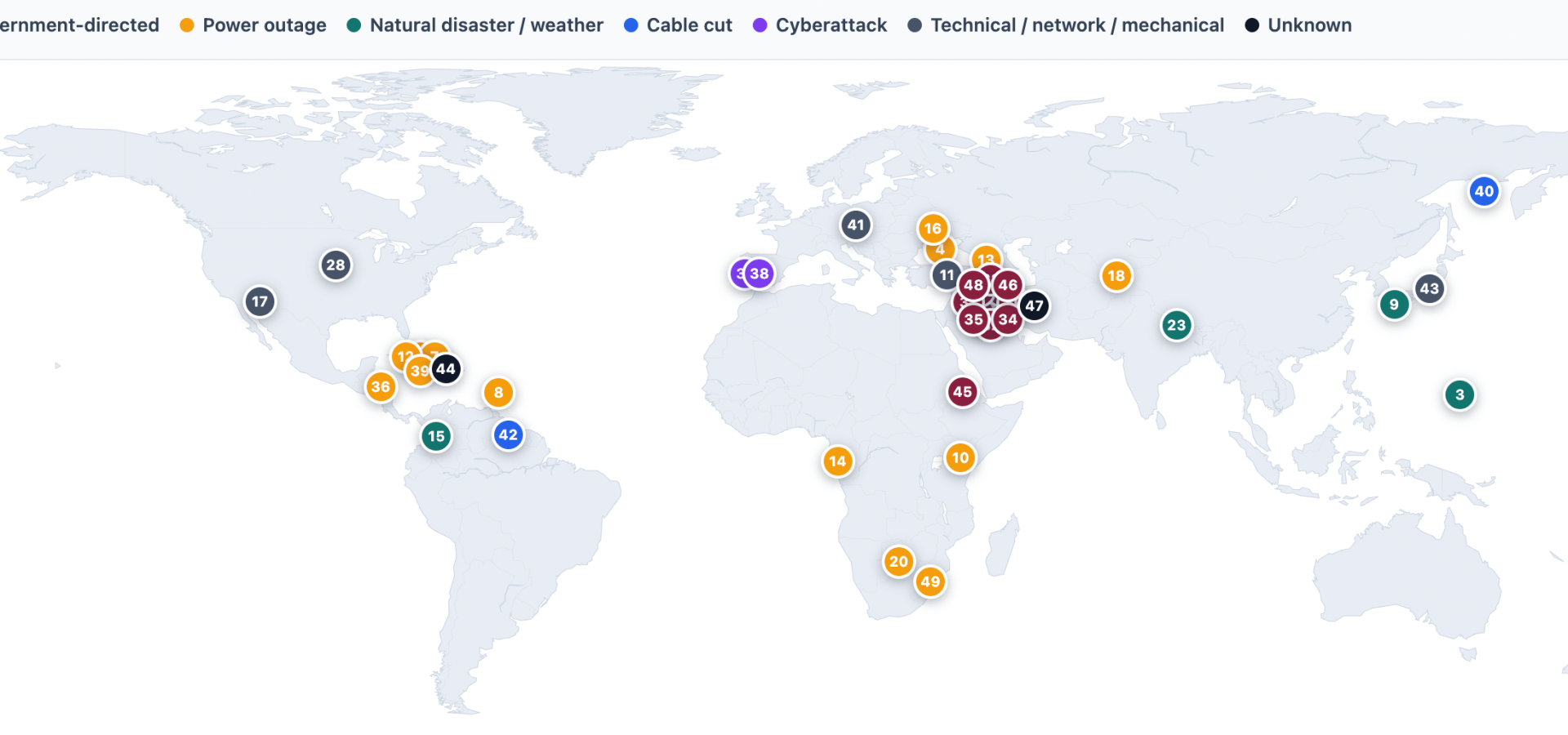 Quando Internet Scompare: Mappa e Cause delle Interruzioni di Rete