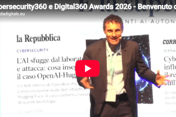 Premiazioni Cybersecurity360 e Digital360: Il Benvenuto di Alessandro Longo