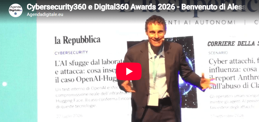 Premiazioni Cybersecurity360 e Digital360: Il Benvenuto di Alessandro Longo