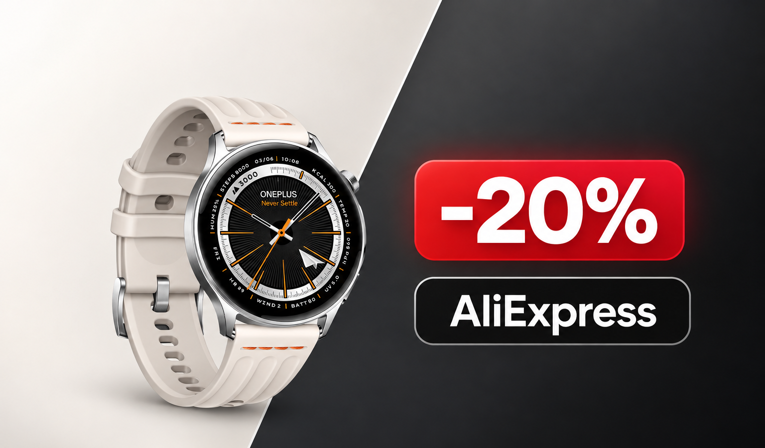OnePlus Watch Lite in offerta a 79,52€