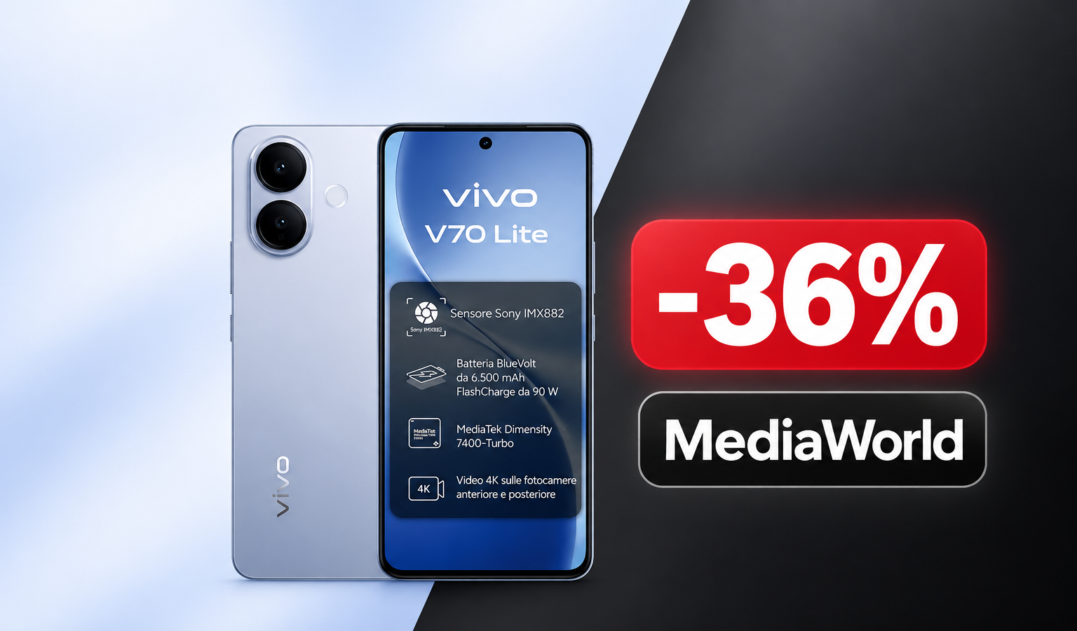 Vivo V70 Lite 5G in offerta a 254,91€