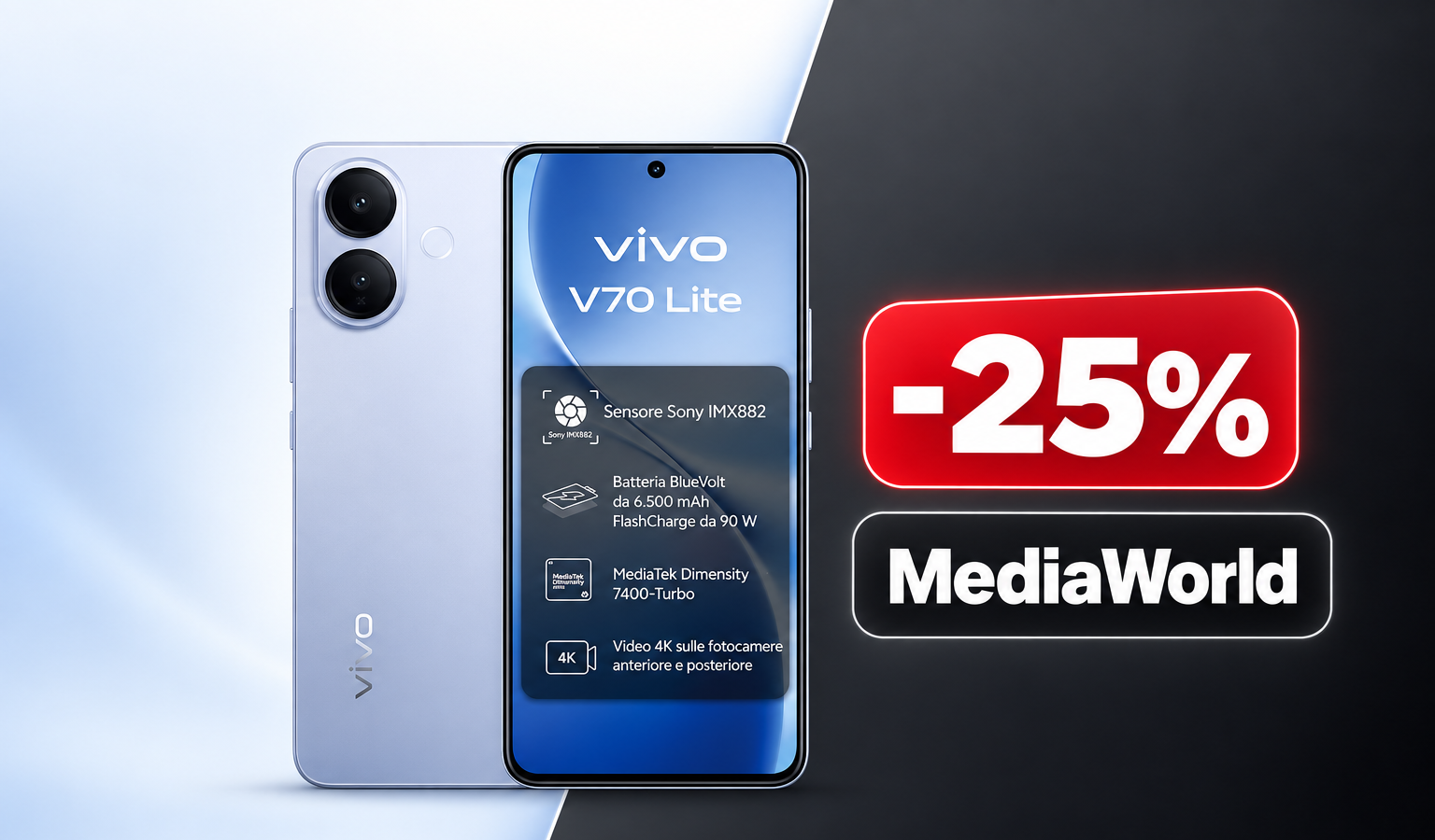 Vivo V70 Lite 5G in offerta a 299€