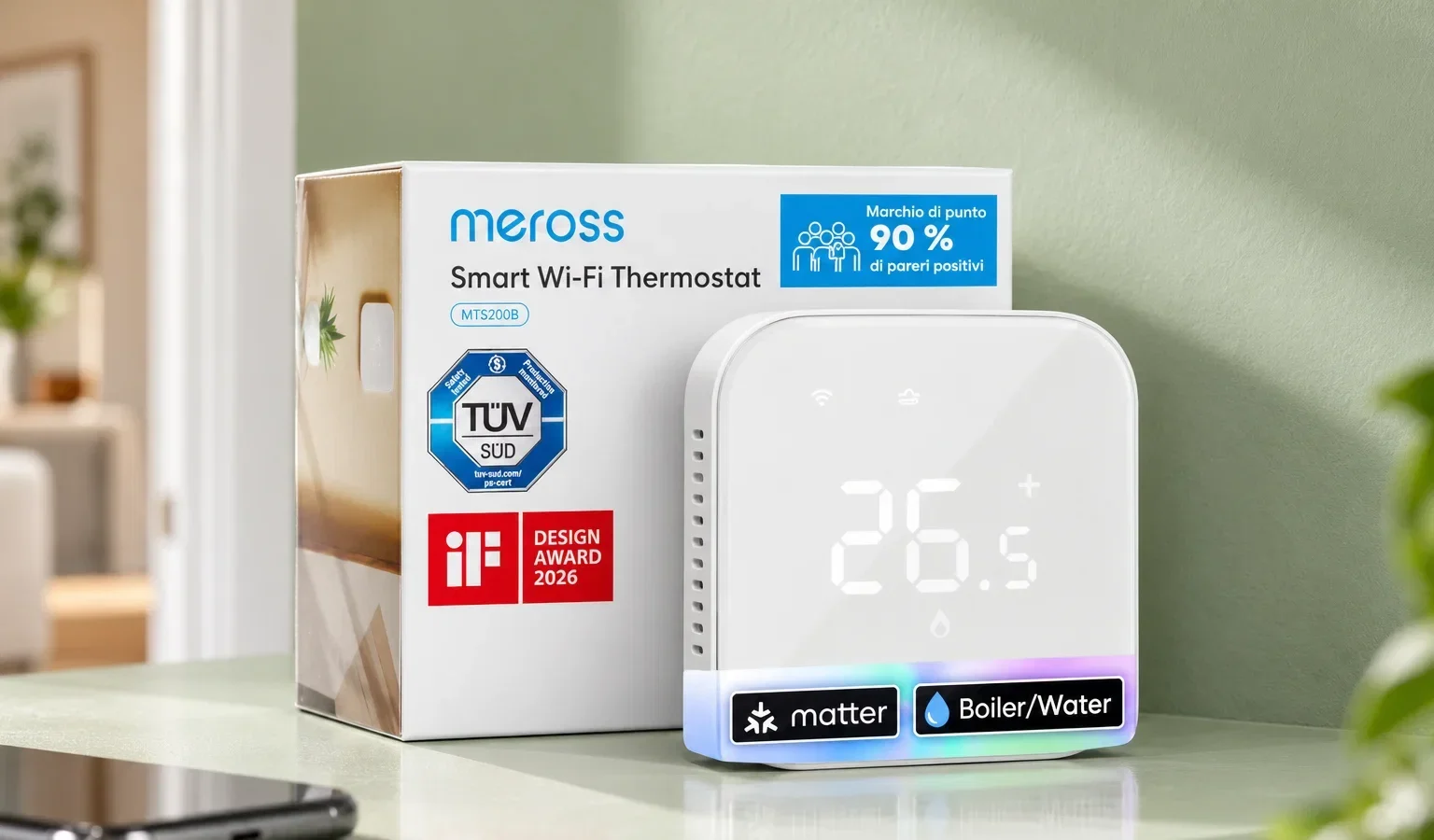 Meross Matter a 54,14€: controlla la caldaia con la voce, senza costi mensili!